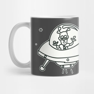 an extraterrestrial craft with its passengers Mug